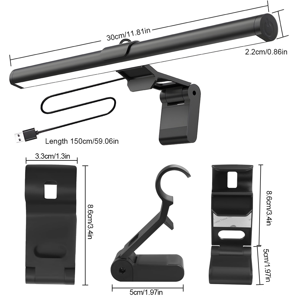 Pc Gaming Desk - Barra de luz colgante para pantalla