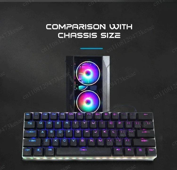 Anti-Ghosting Keyboard - Teclado Mecánico para Juegos K605, 60%,
