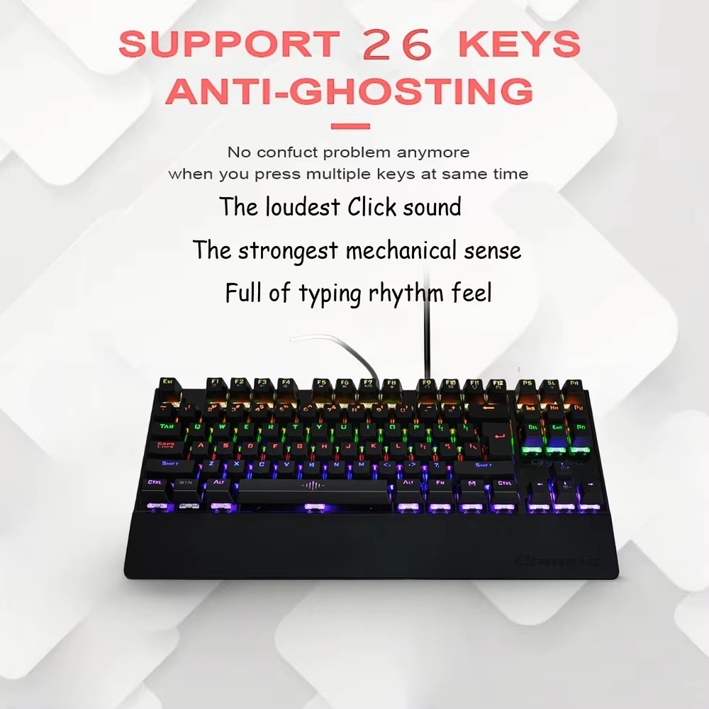 Anti-Ghosting Keyboard - Teclado mecánico Teclado para juegos con