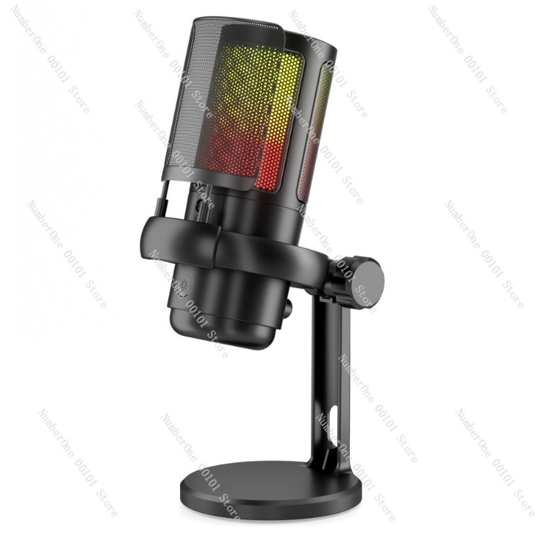 Pc Gaming Game - Micrófono condensador USB de escritorio RGB