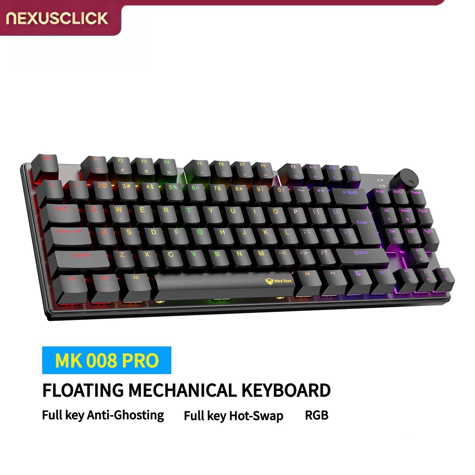 Teclado Mecánico NexusClick de - Anti-Ghosting Keyboard reseña y precio