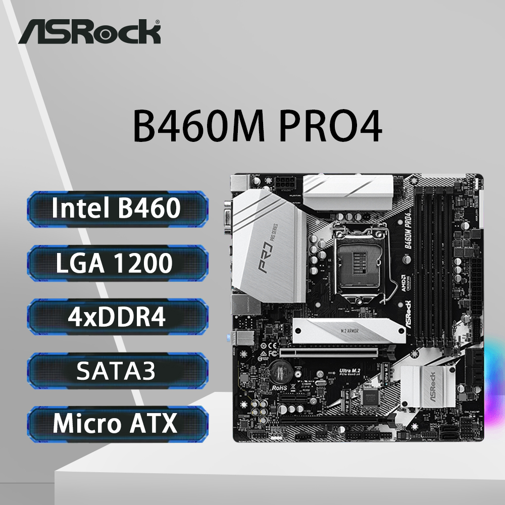 Placa base ASRock B460M PRO4 L - Intel Cpu Core I9 reseña y precio