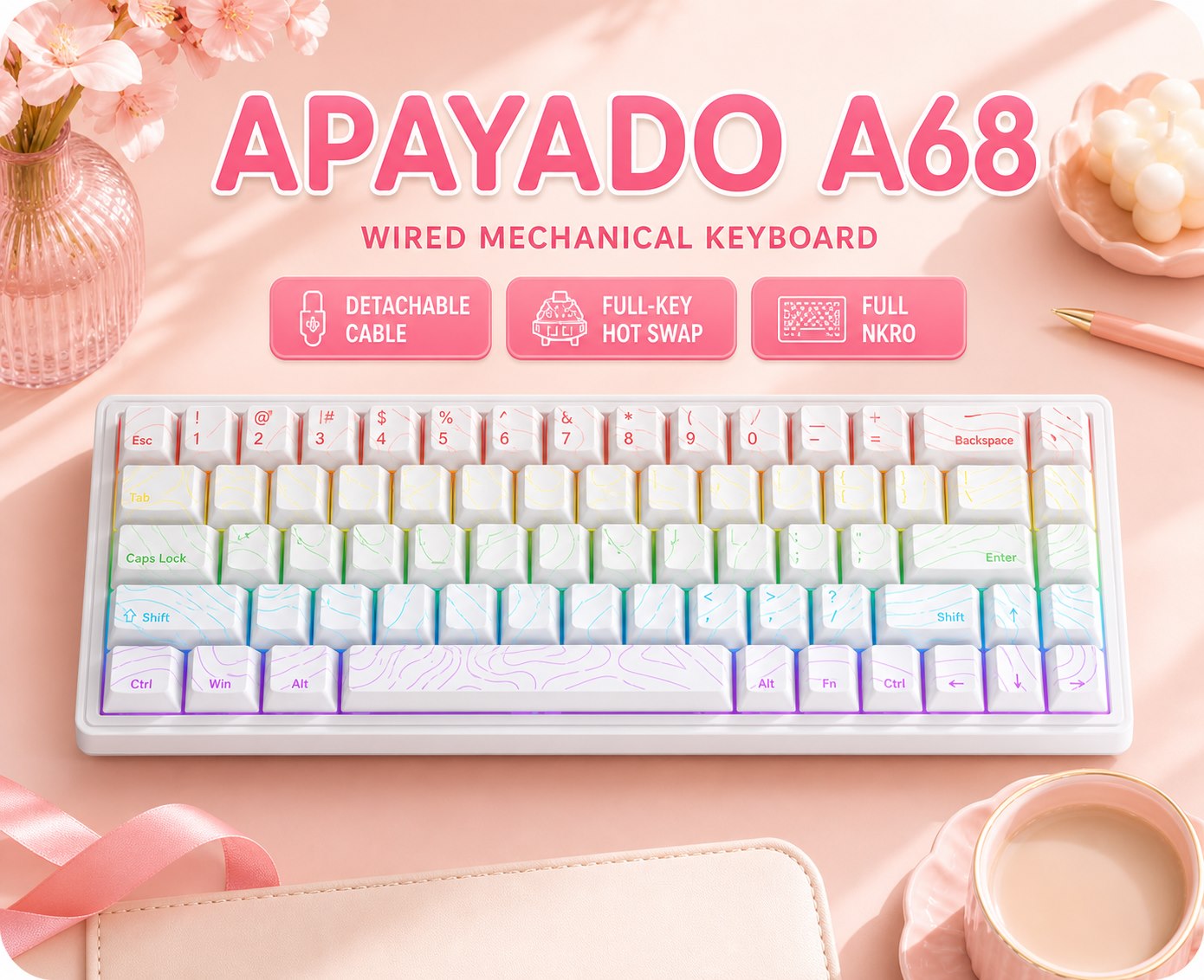 Teclado Mecánico con Cable APA - Anti-Ghosting Keyboard reseña y precio